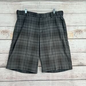 Nike Golf Tour Performance Dri‎ Fit Shorts Men's Size 35 Gray Plaid